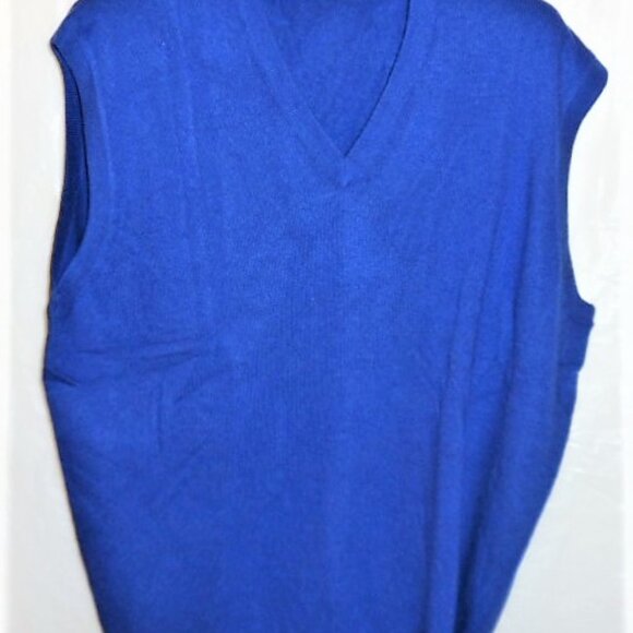 BALLANTYNE SWEATER 100% LAMBSWOOL V NECK SEEVE/LESS NEW WITH TAG - Picture 2 of 3